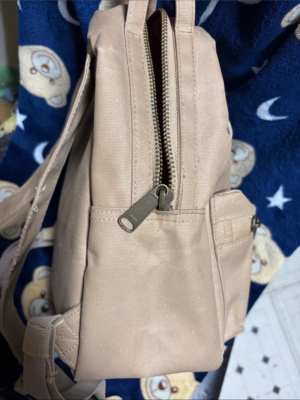 Mini Backpack in Tan - Picture 7 of 8